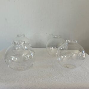 Princess House 4 Crystal Place card Vases